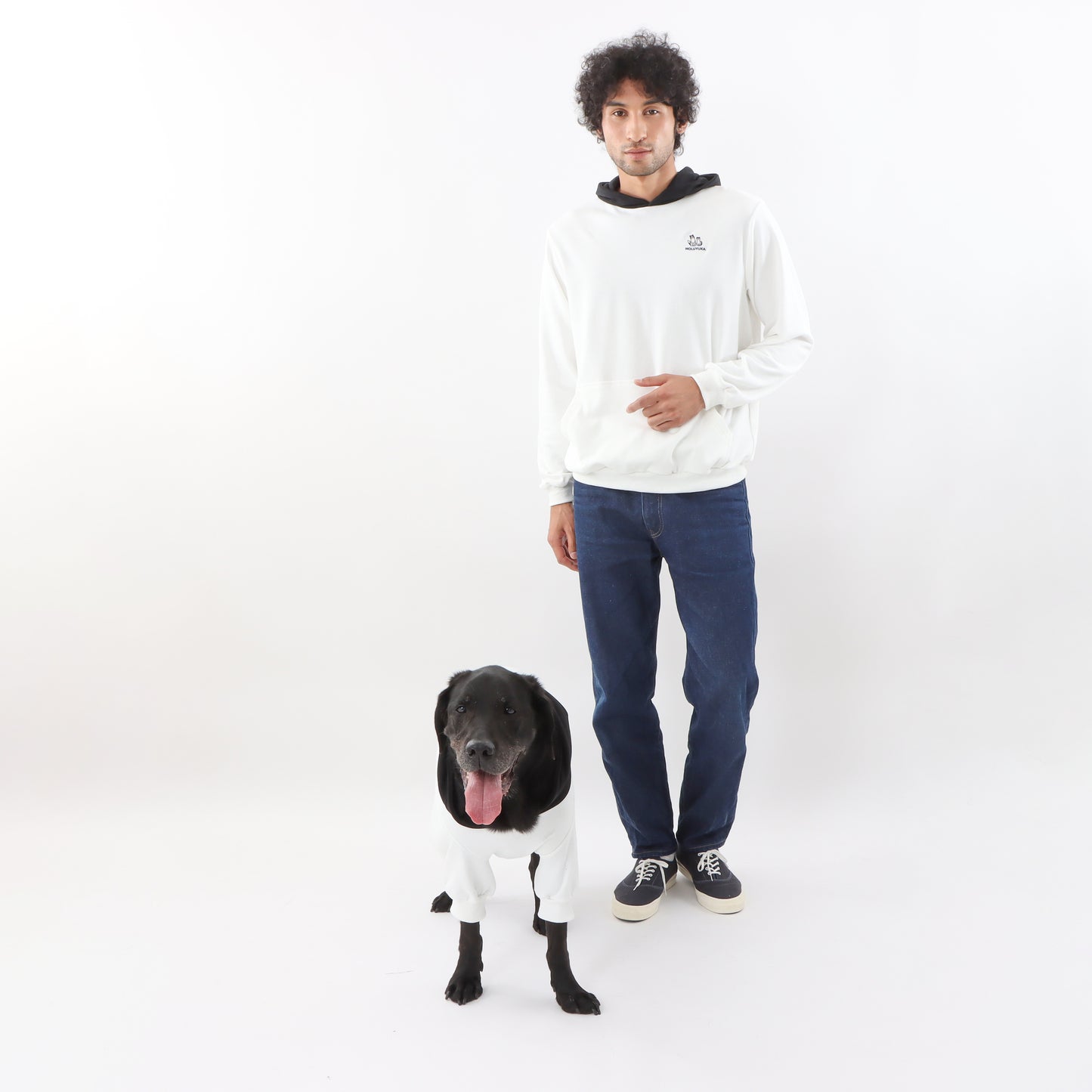 MOLUYUKA バイカラーパーカー for pets