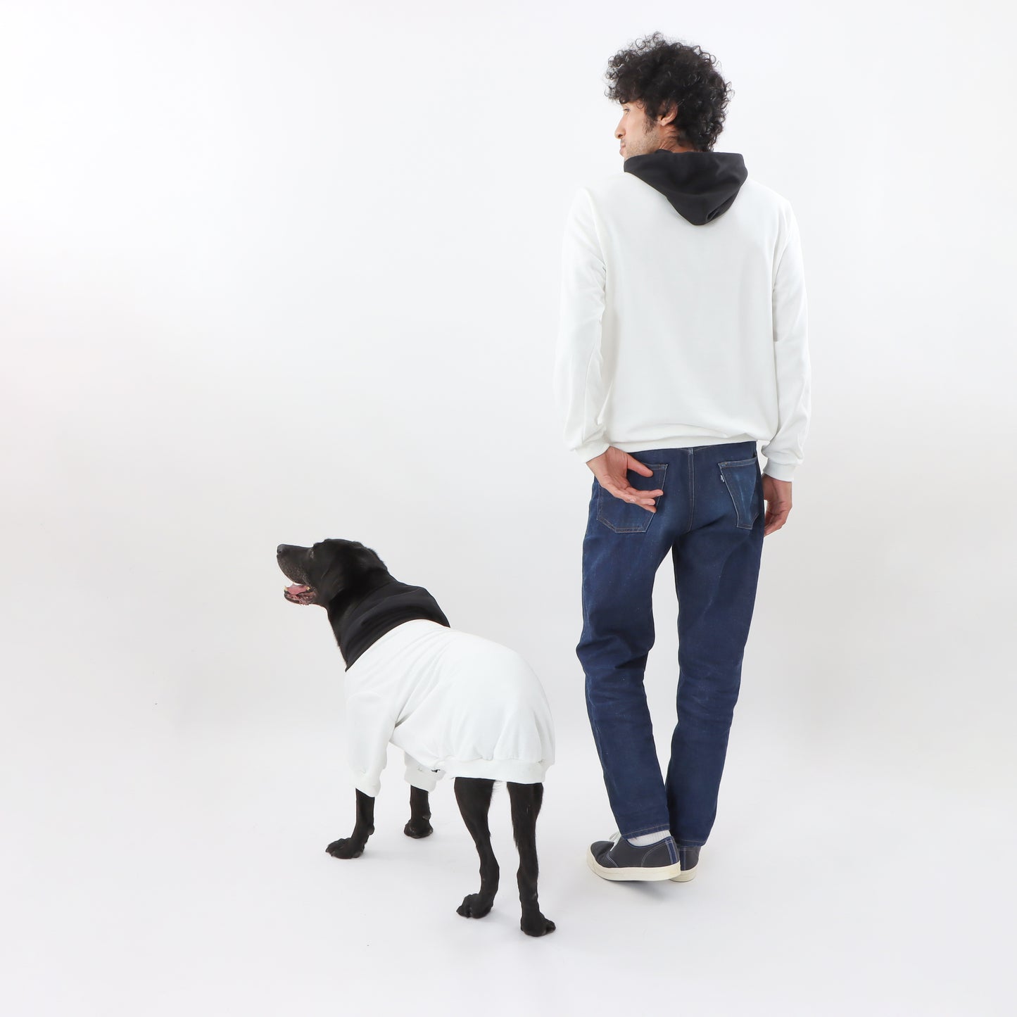 MOLUYUKA バイカラーパーカー for pets