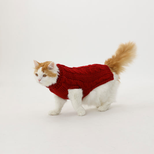 Knitted sweaters for pets