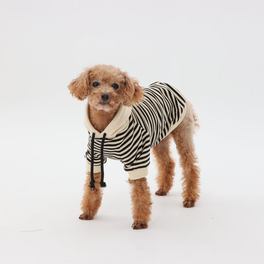 Striped hoodie for pets